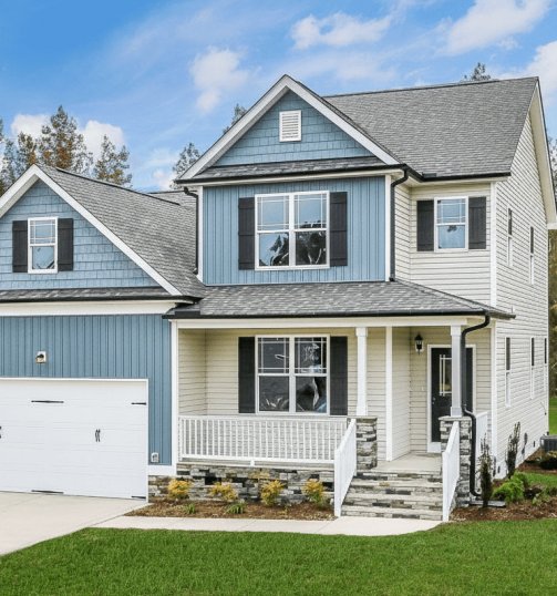 exterior of house with furyk floor plan
